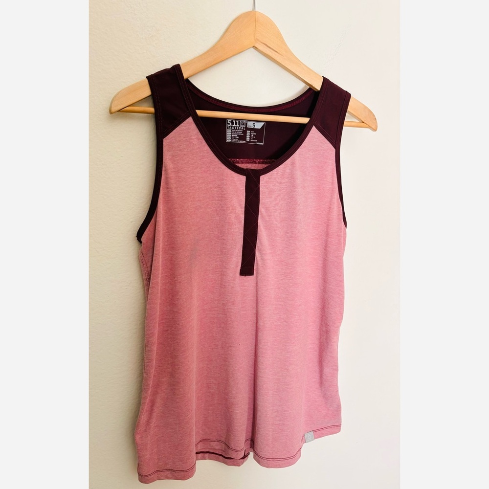 5.11 Tactical Pink and Maroon Tank Top - Picture 3 of 16